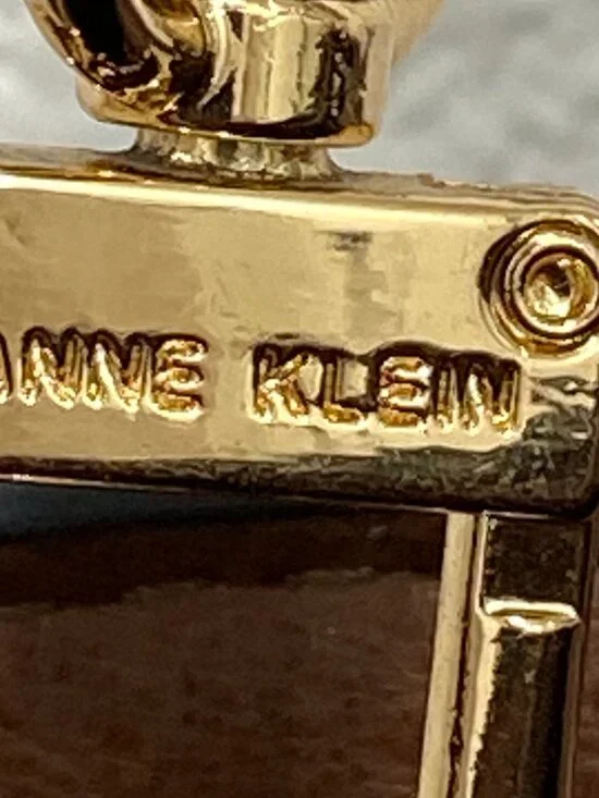 Anne Klein Cognac Satchel - Includes 2 Straps! Monogram & Matching Leather - Picture 7 of 14